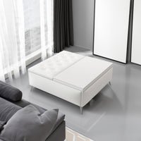 Coffee table with lifting top       , oversized padded storage ottoman for the living room