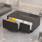 Smart Coffee Table                                                  with Built-in Fridge,Bluetooth Speaker,Wireless Charging,Touch Control Panel,USB Interface,Outlet Protection